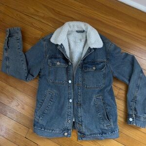 H&M White Sherpa Jacket